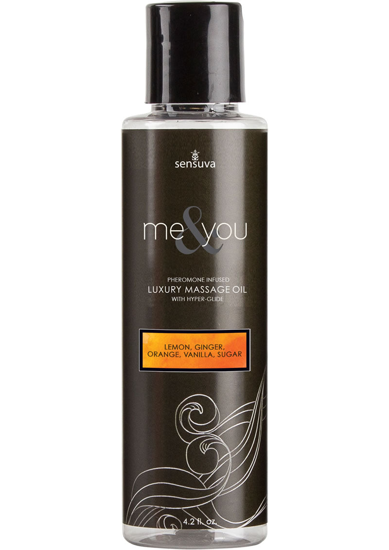 Me and You Pheromone Infused Luxury Massage Oil Lemon Ginger Orange Vanilla Sugar 4.2oz