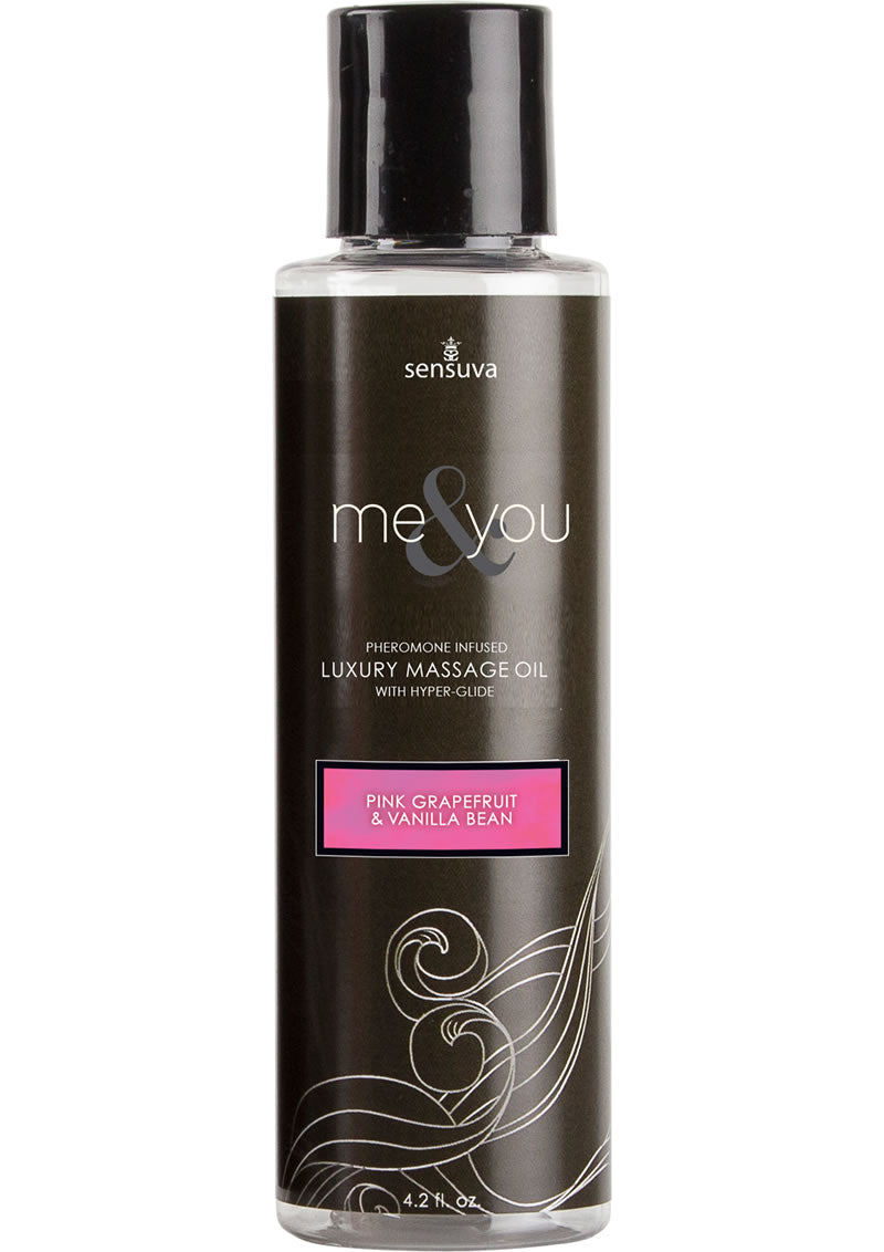 Me and You Pheromone Infused Luxury Massage Oil Pink Grapefruit Vanilla Bean 4.2oz