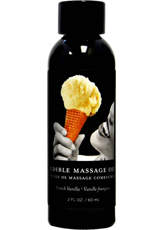 Earthly Body Hemp Seed Edible Massage Oil French Vanilla 2oz