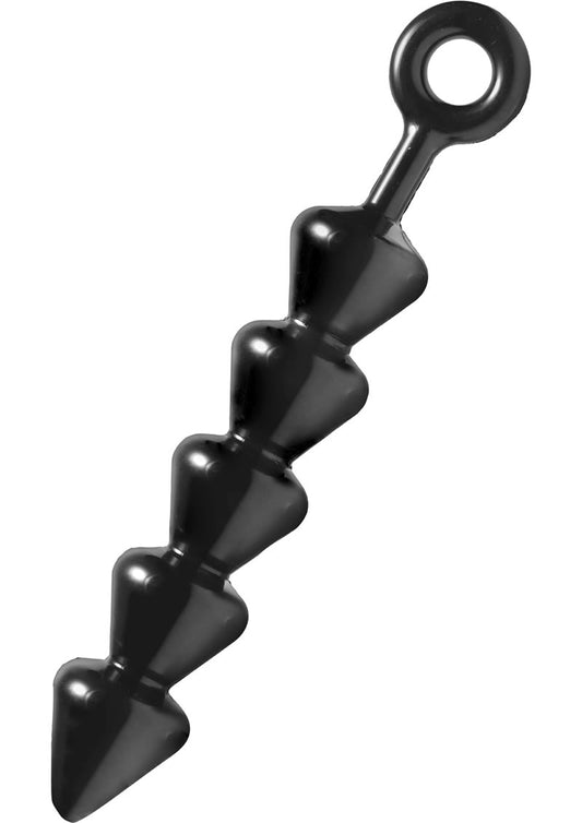 Master Series Spades XL Anal Beads - Black