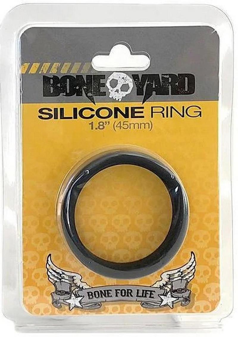 Boneyard Silicone Ring Cock Ring 1.8in - Black