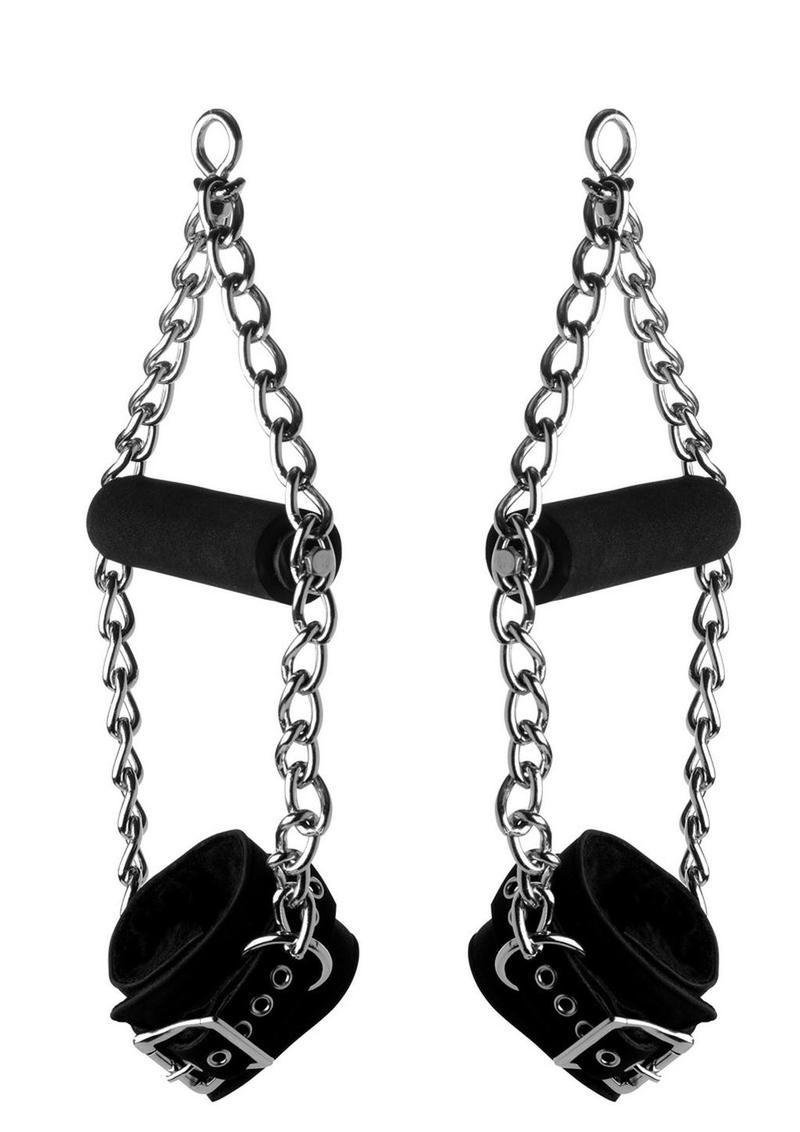 Strict Leather Fur Lined Suspension Cuffs - Black