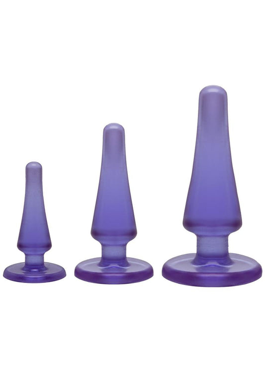 Crystal Jellies Anal Initiation (3 Piece Kit) - Purple