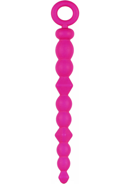 Luxe Silicone Anal Beads - Pink