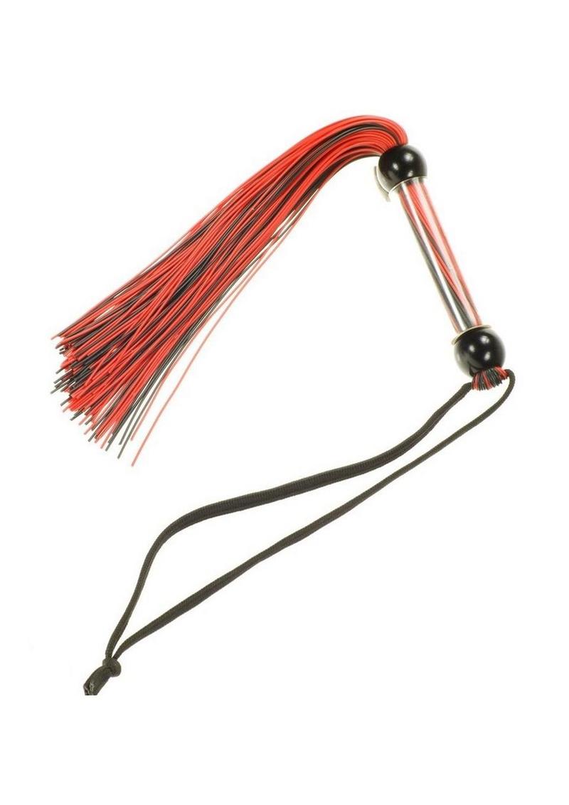 ME YOU US Tease and Please Silicone Flogger - Black/Red