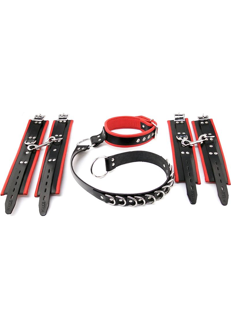 Rouge D Ring Hogtie Black & Red