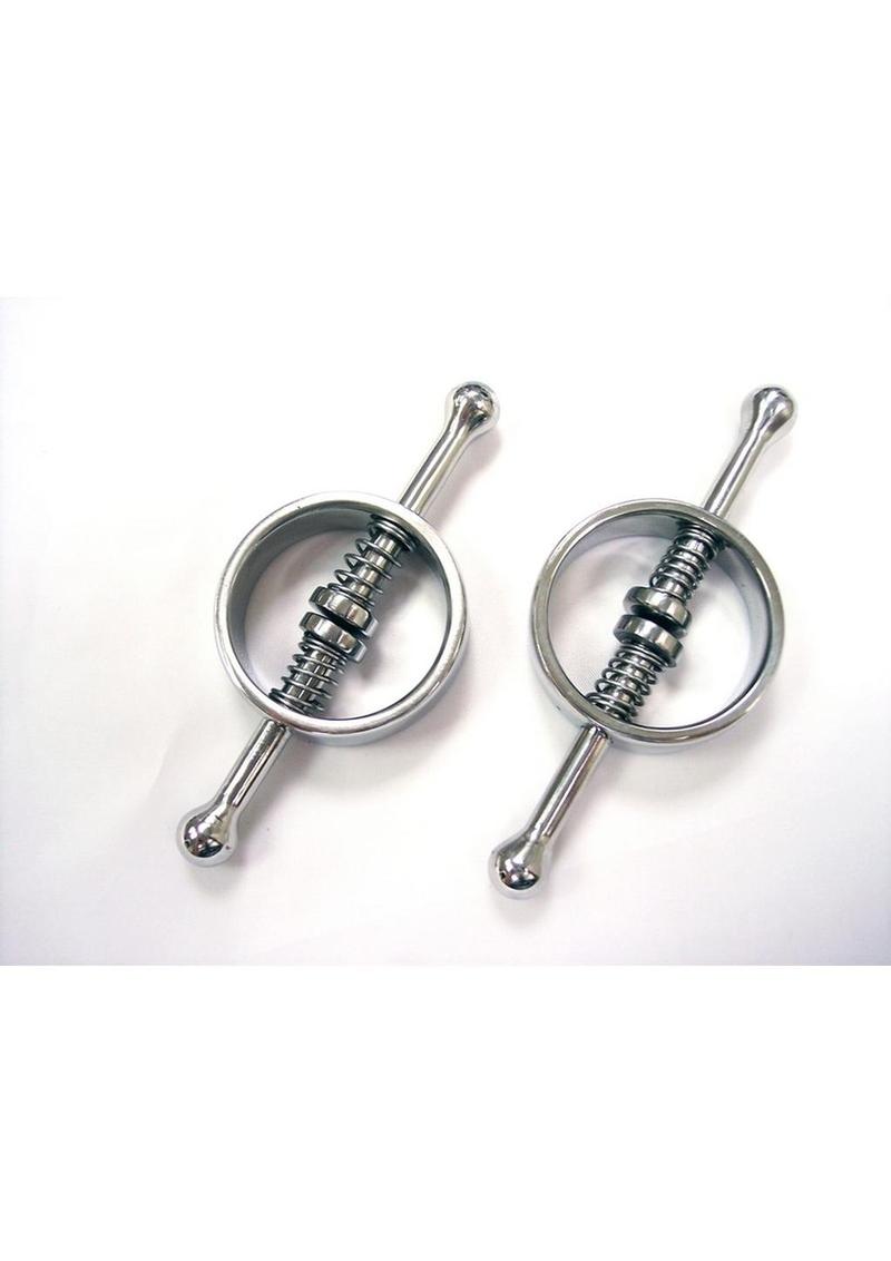 Rouge Metal Nipple Clamps Silver