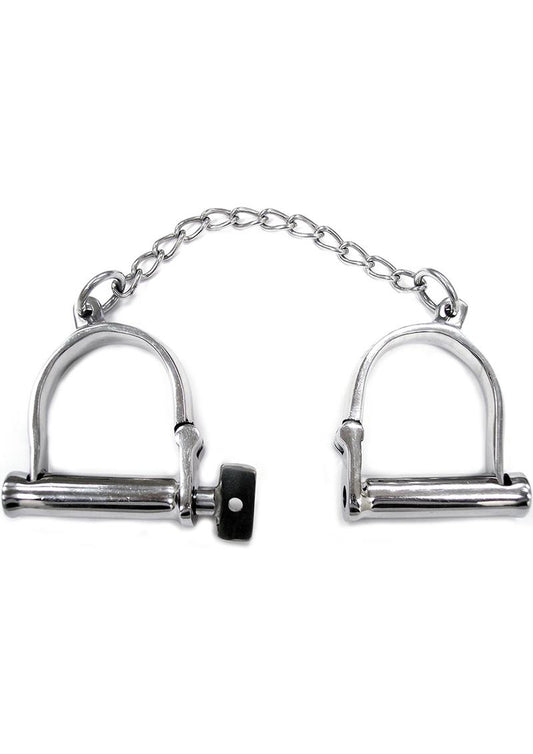 Rouge Metal Wrist Shackles Silver