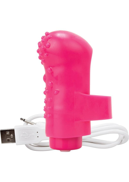 Charged Fing O Rechargeable Finger Vibrator - Pink