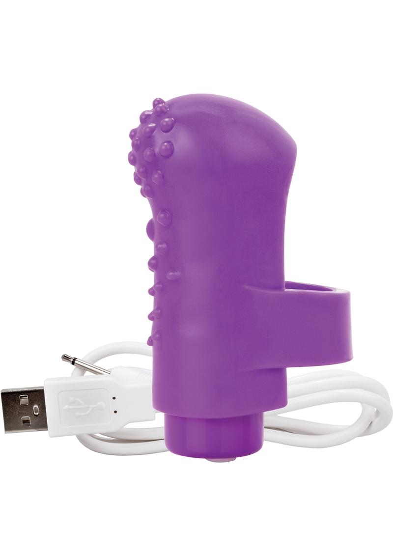 Charged Fing O Rechargeable Finger Vibrator - Purple