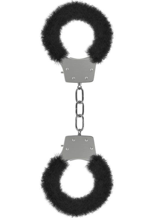 Ouch! Pleasure Furry Handcuffs - Black