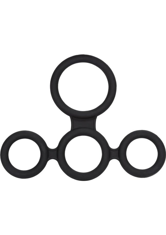 Big Man's Spreader Silicone Cock Ring - Black