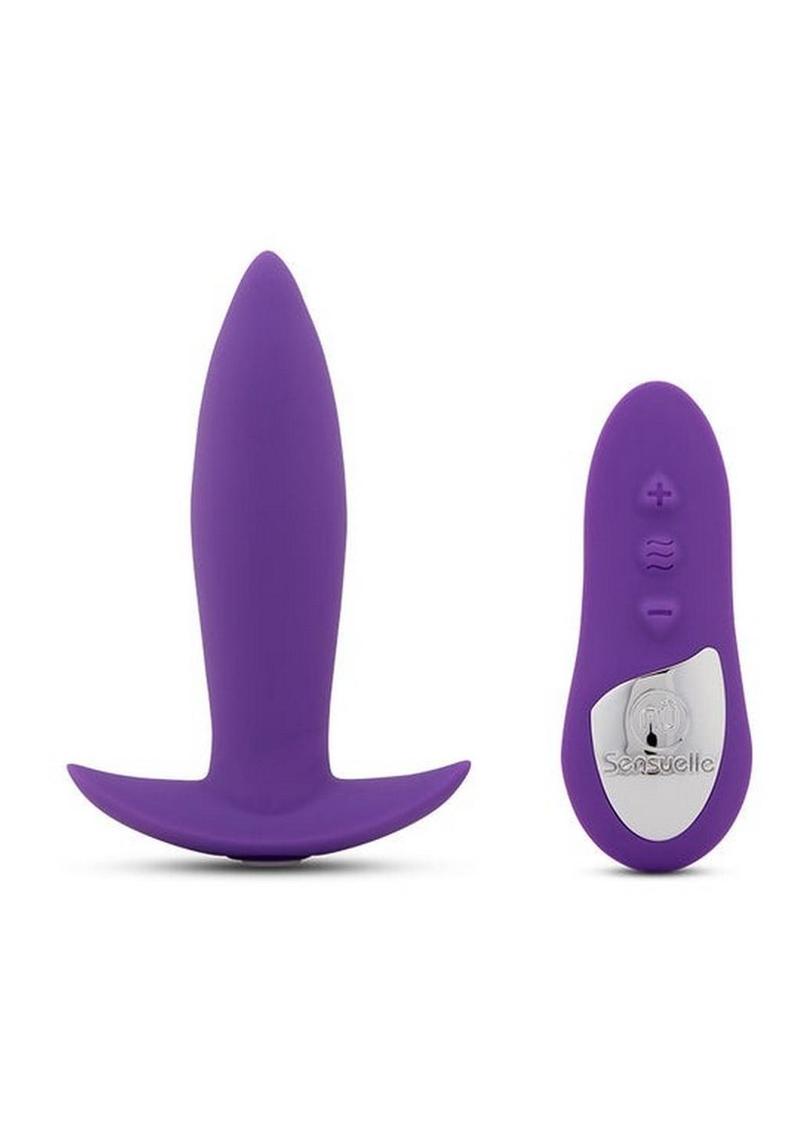 Nu Sensuelle Mini-Plug Rechargeable Silicone Vibrating Plug with Remote Control - Purple