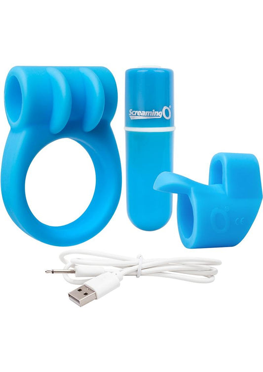 Charged Combo USB Rechargeable Silicone Kit #1 - Blue