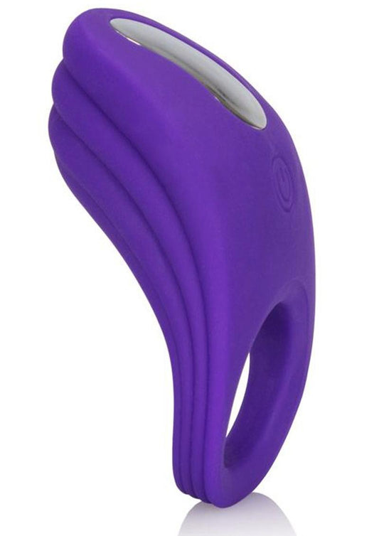 Silicone Rechargeable Passion Enhancer Cock Ring - Purple