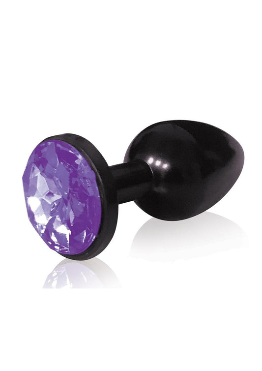 The 9's - The Silver Starter Bejeweled Annodized Stainless Steel Plug - Violet