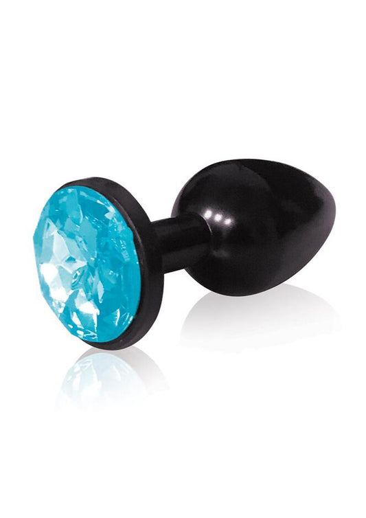 The 9's - The Silver Starter Bejeweled Annodized Stainless Steel Plug - Aqua