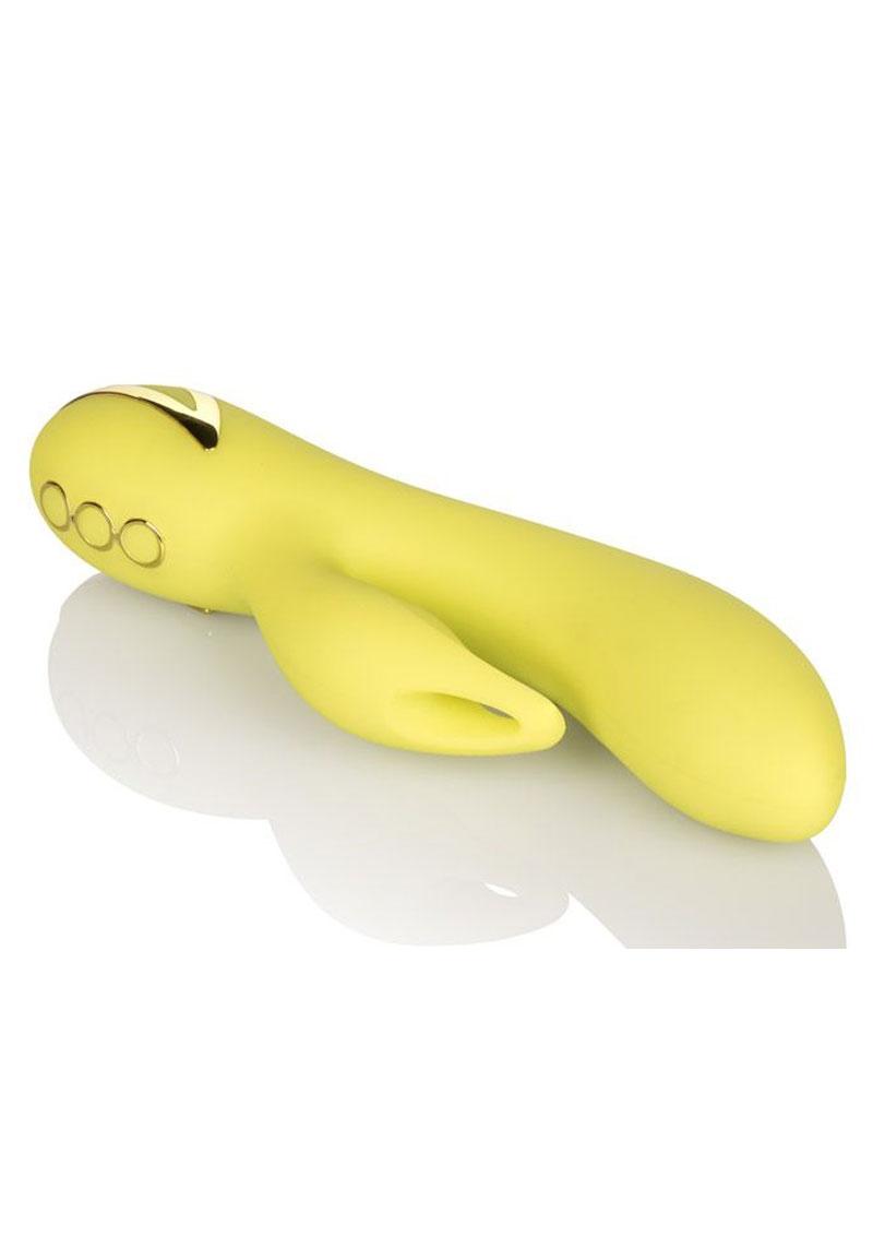 California Dreaming Venice Vixen Silicone Rabbit Vibrator - Yellow