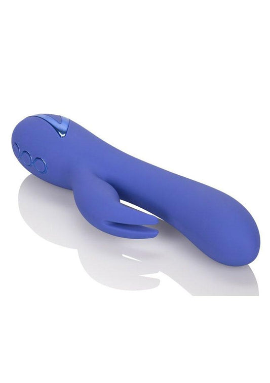 California Dreaming Beverly Hills Bunny Silicone Rabbit Vibrator - Blue