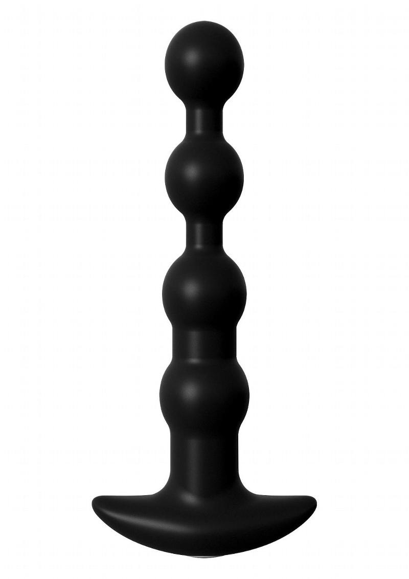 Anal Fantasy Elite Silicone Rechargeable Anal Beads - Black