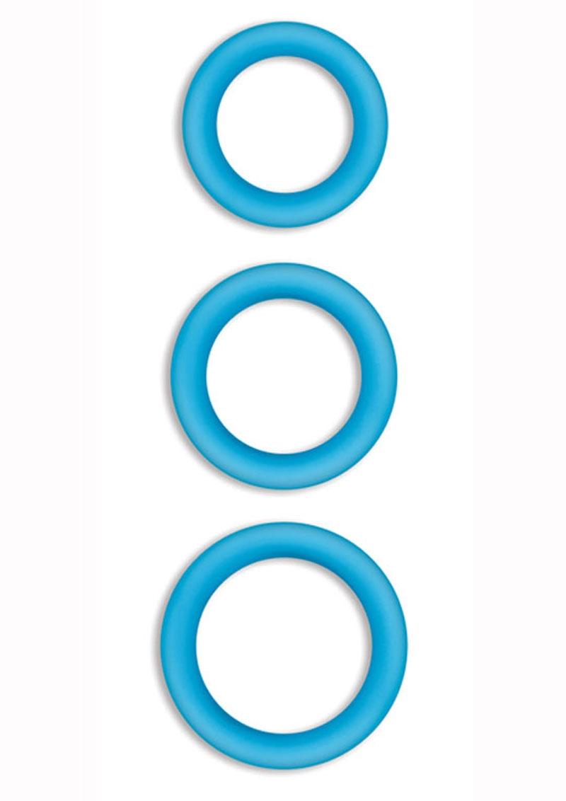 Firefly Halo Small Silicone Cock Ring Glow In The Dark - Blue