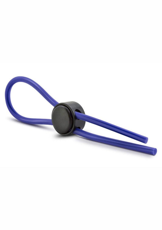 Stay Hard Silicone Loop Cock Ring Adjustable Cock Tie - Blue