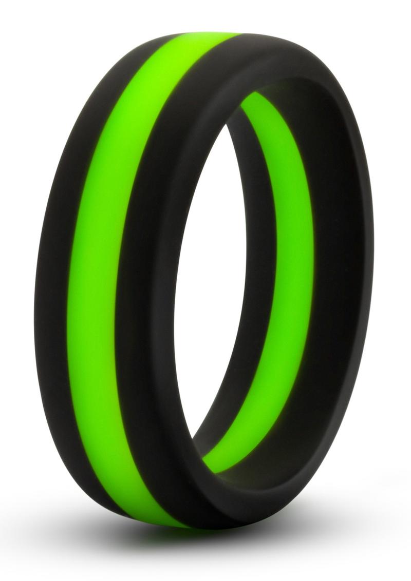 Performance Silicone Go Pro Cock Ring - Black/Green