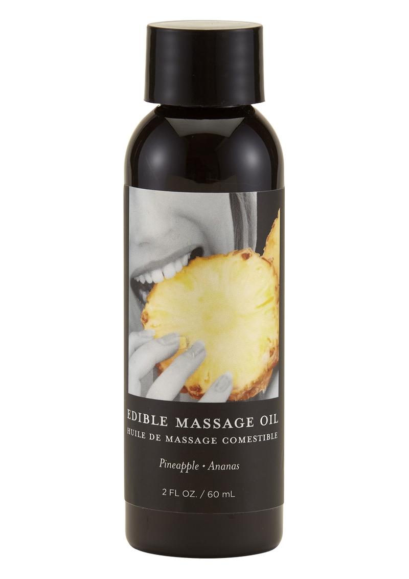 Earthly Body Hemp Seed Edible Massage Oil Pineapple 2oz