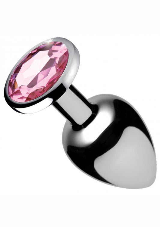 Booty Sparks Pink Gem Medium Anal Plug - Pink