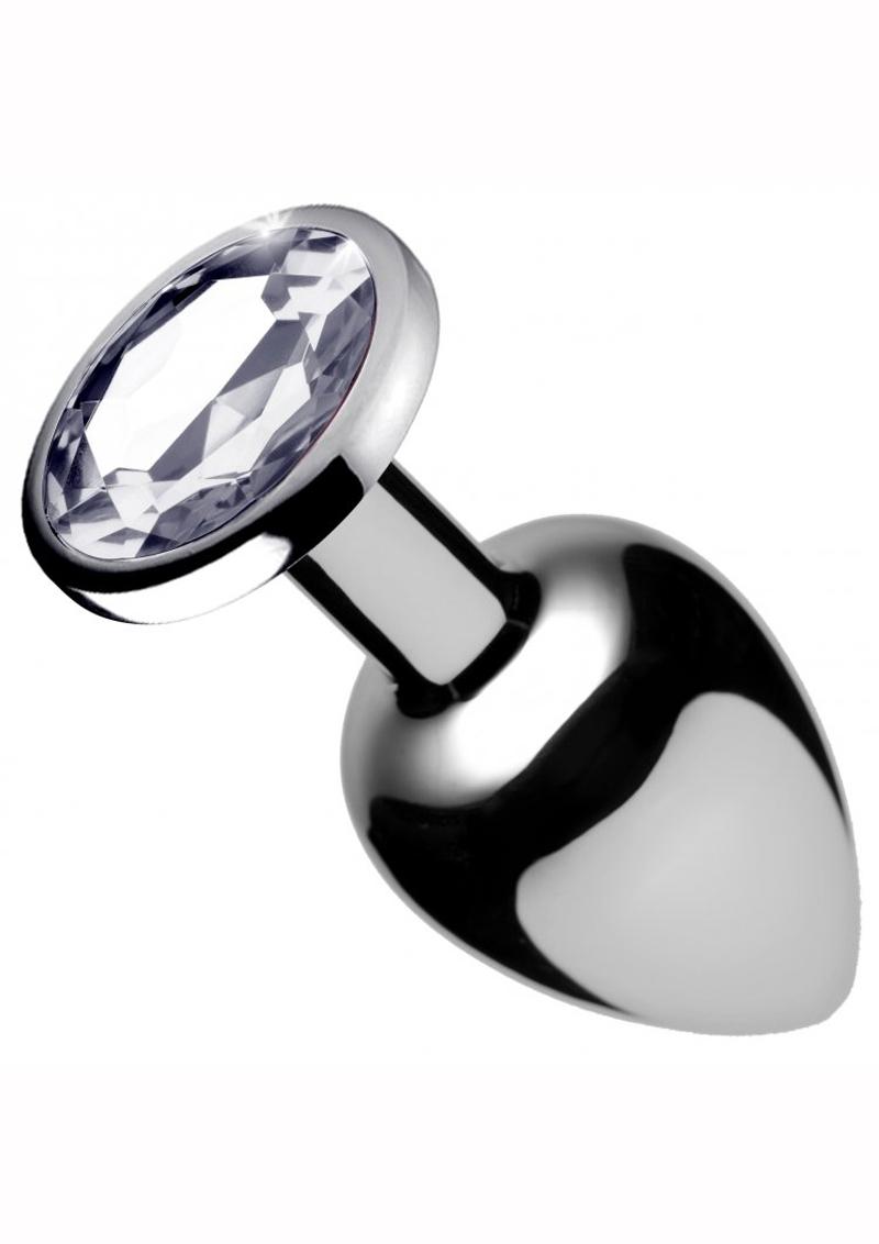 Booty Sparks Clear Gem Large Anal Plug - Clear