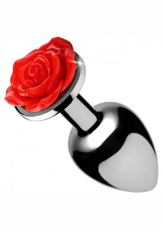 Booty Sparks Rose Anal Plug - Medium - Red