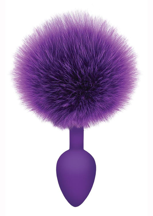 The 9's - Cottontails Silicone Bunny Tail Butt Plug - Purple