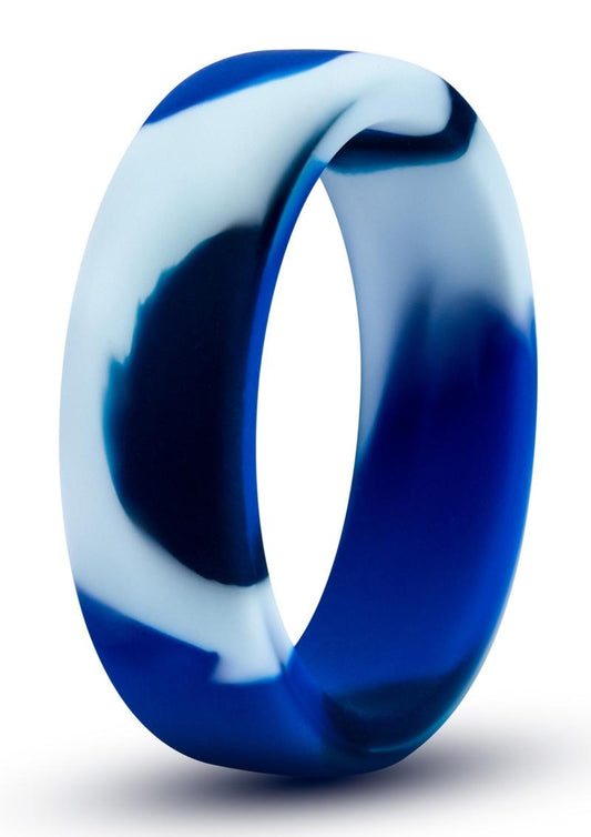 Performance Silicone Camo Cock Ring - Blue Camouflage