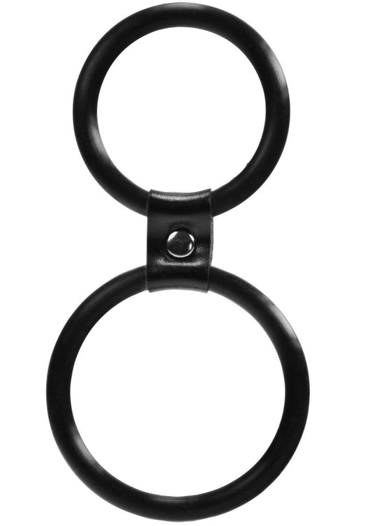 ME YOU US Dual Ring Silicone Cock Ring - Black