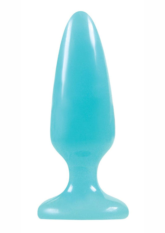 Firefly Pleasure Plug Butt Plug Glow In The Dark - Blue