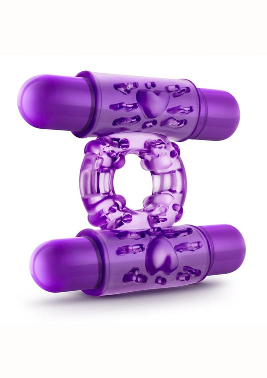 Play With Me Double Play Cock Ring Purple