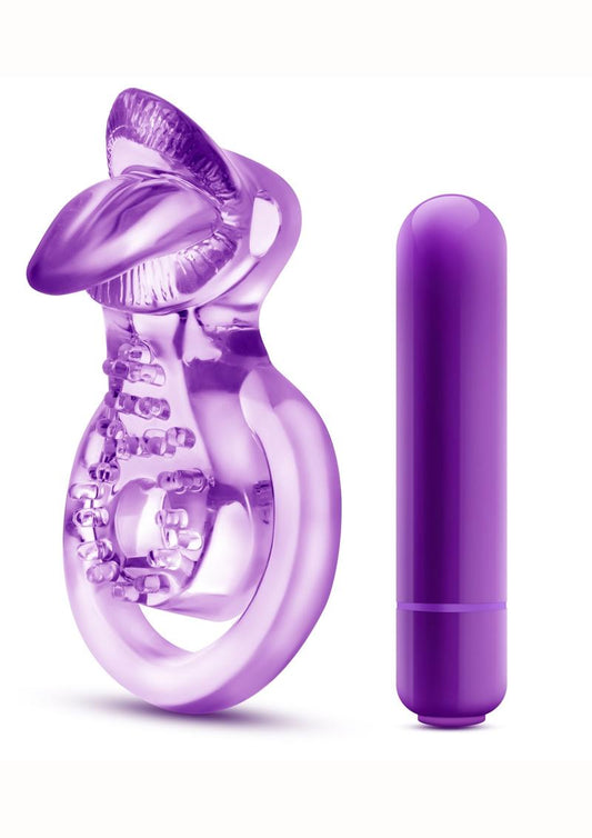 Play With Me Lick It Cock Ring Purple