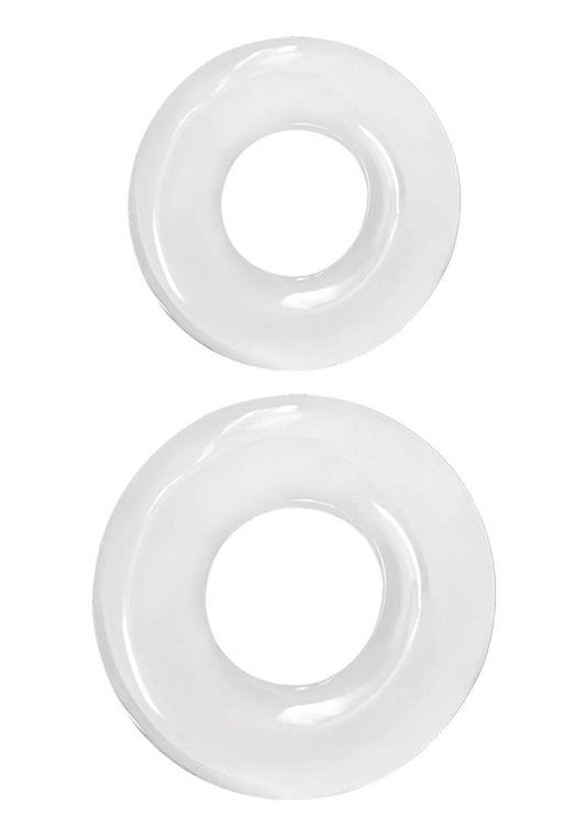 Renegade Double Stack Super Stretchable Cock Rings (Set of 2) - Clear