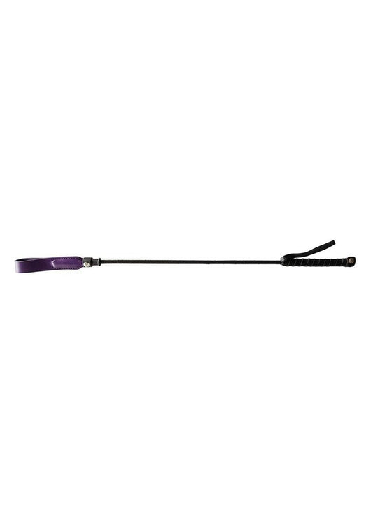 Rouge Fifty Times Hotter Long Riding Crop Slim Tip 24in - Purple