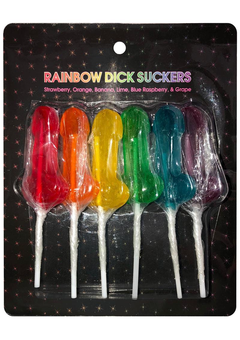 Rainbow Dick Suckers Assorted Colors (6 per set)