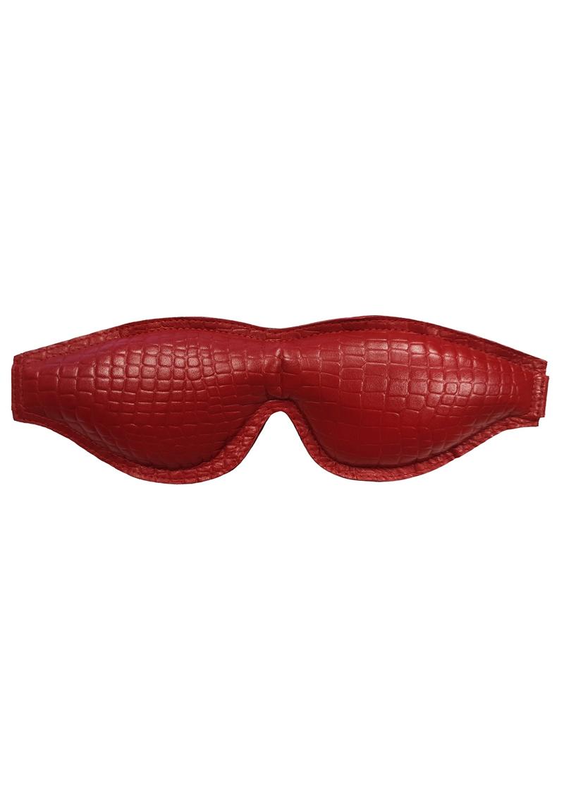 Rouge Anaconda Padded Adjustable Blindfold - Burgundy/Black