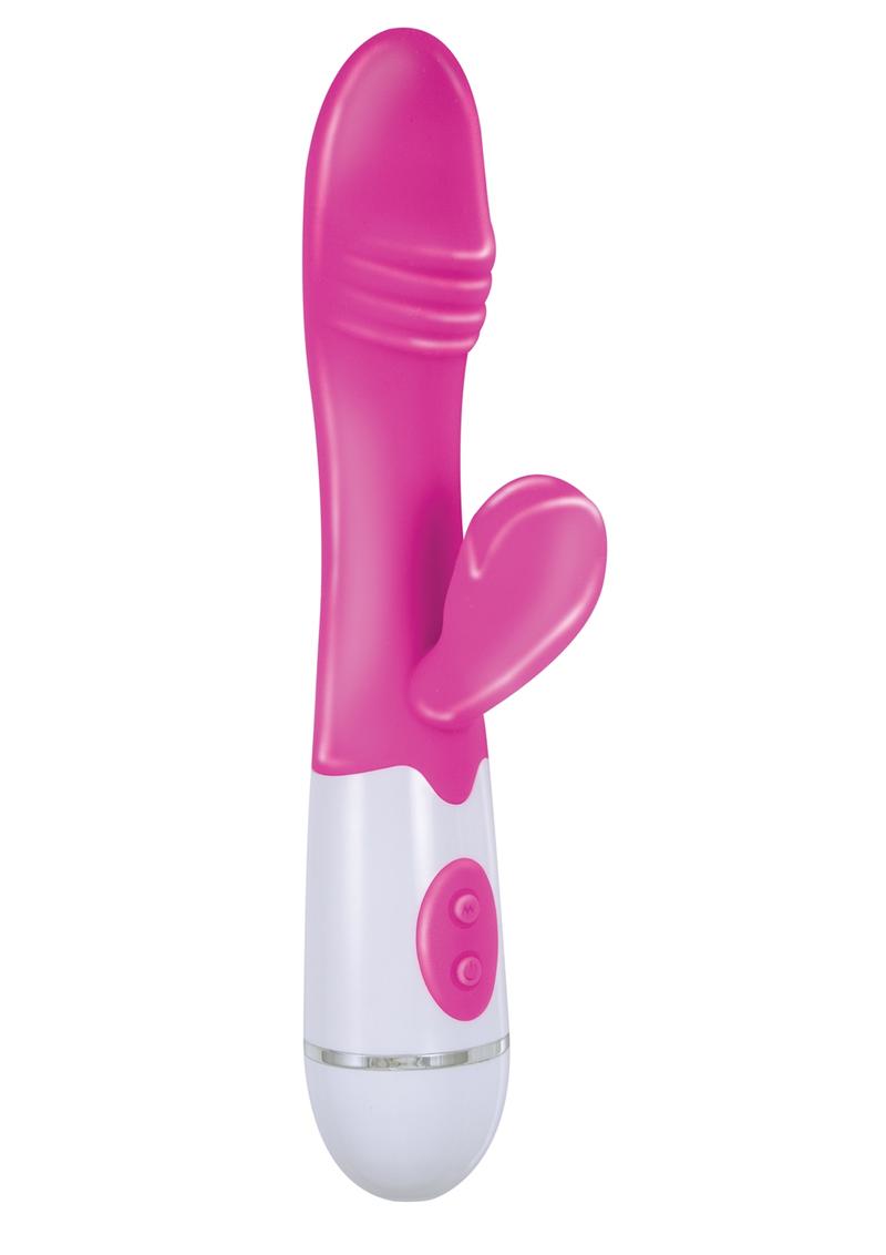 Energize Her Pleasure Rabbit Massager Dual Motors Silicone Rabbit Vibrator - Pink