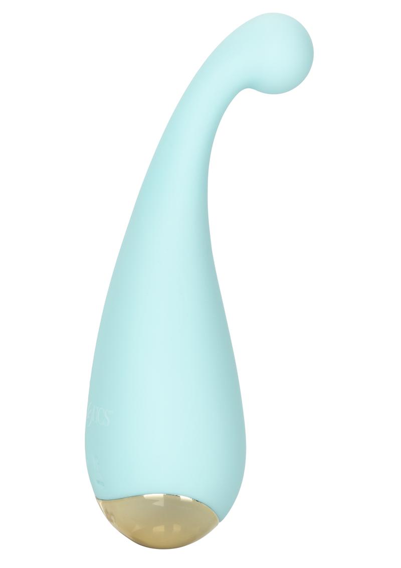 Slay #ThrillMe Rechargeable Silicone Curved Vibrator - Blue