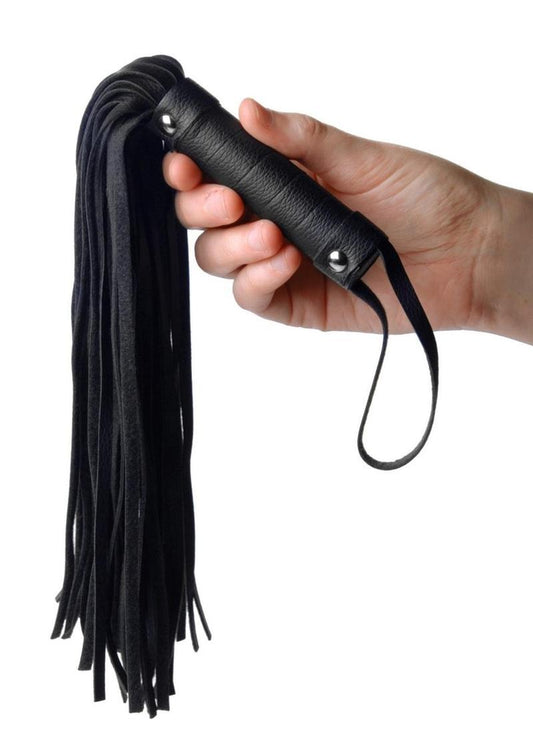 Strict Leather Pleather Pleasure Mini Flogger - Black