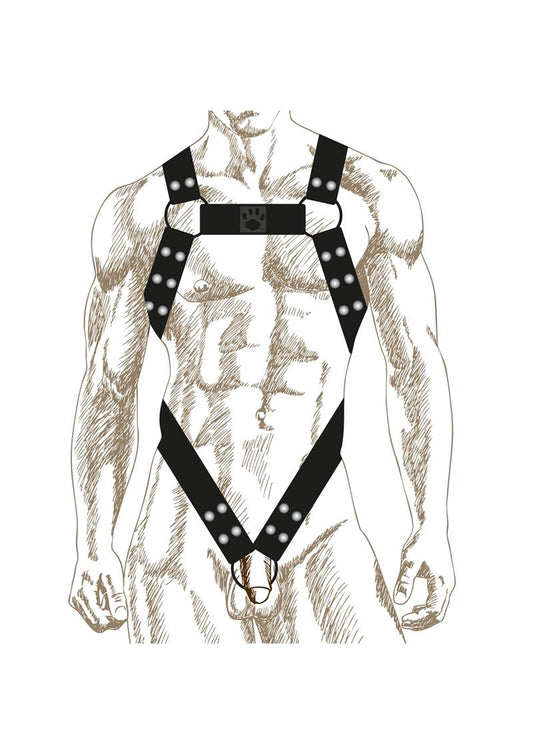 Prowler RED Butch Body Harness - Medium - Black/Silver