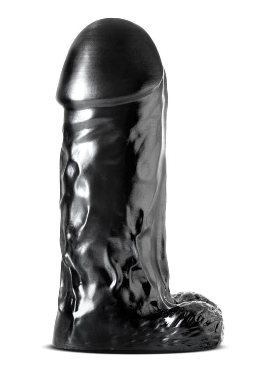 Jet Destroyer Dildo with Balls 10in - Carbon Metallic Black