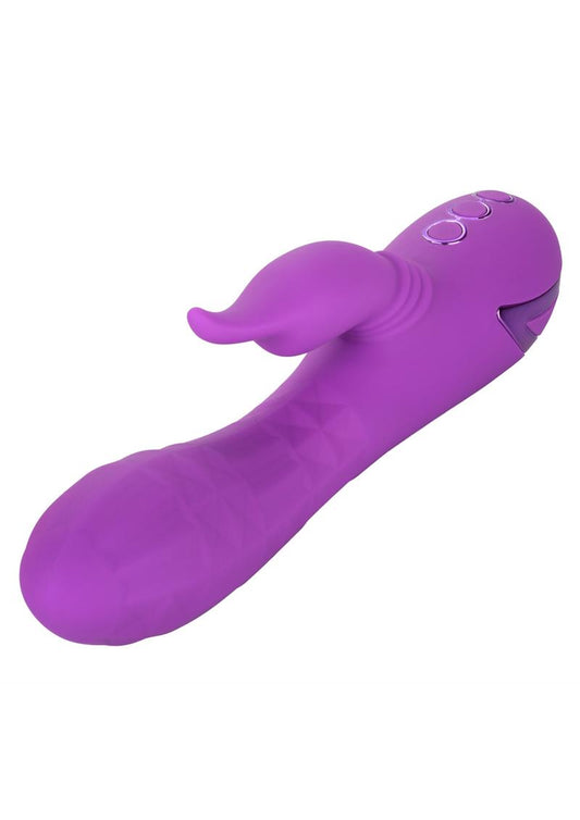 California Dreaming Valley Vamp Rechargeable Silicone Rabbit Vibrator - Purple