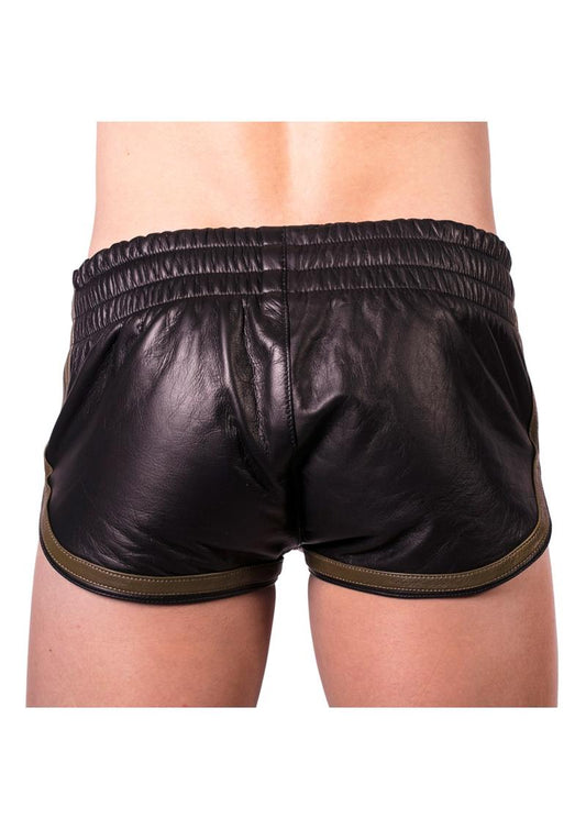 Prowler RED Leather Sport Shorts - XSmall - Black/Green