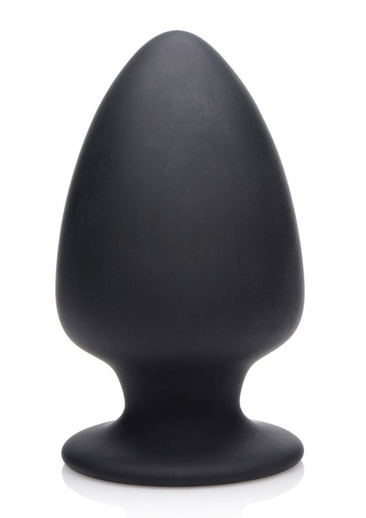 Squeeze-It Squeezable Silicone Anal Plug - Large - Black