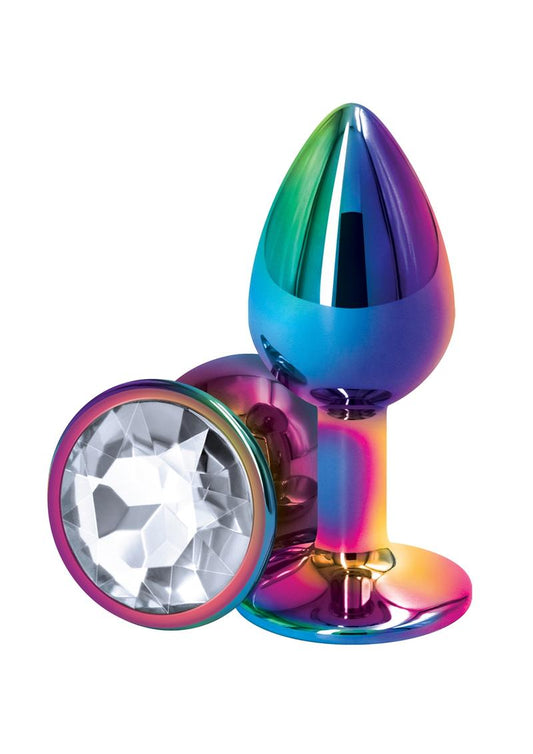 Rear Assets Multicolor Anal Plug - Small - Clear